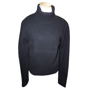 Lauren Ralph Lauren Black Wool Angora Cashmere Turtleneck Sweater Y2K Women’s XL